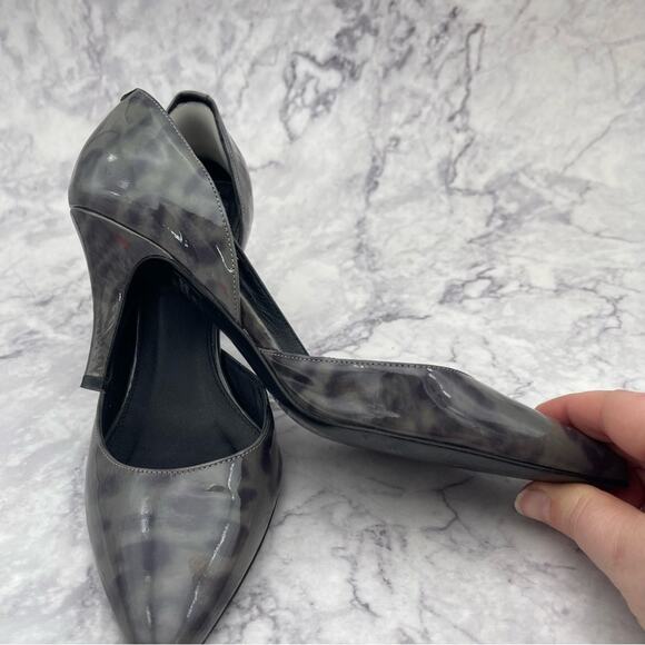 J. Crew, Made in Italy, Black/Grey Leopard Heels. Size 7. 3” Heel - Picture 4 of 8